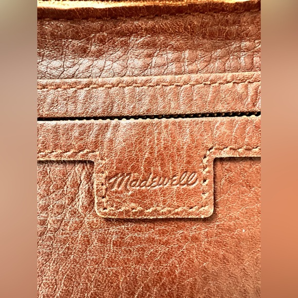 Madewell Transport Bucket Tote Mahogany leather shoulder strap crossbody - Picture 11 of 17